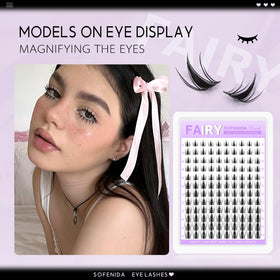SOFENIDA Fairy Lash Clusters layered on model