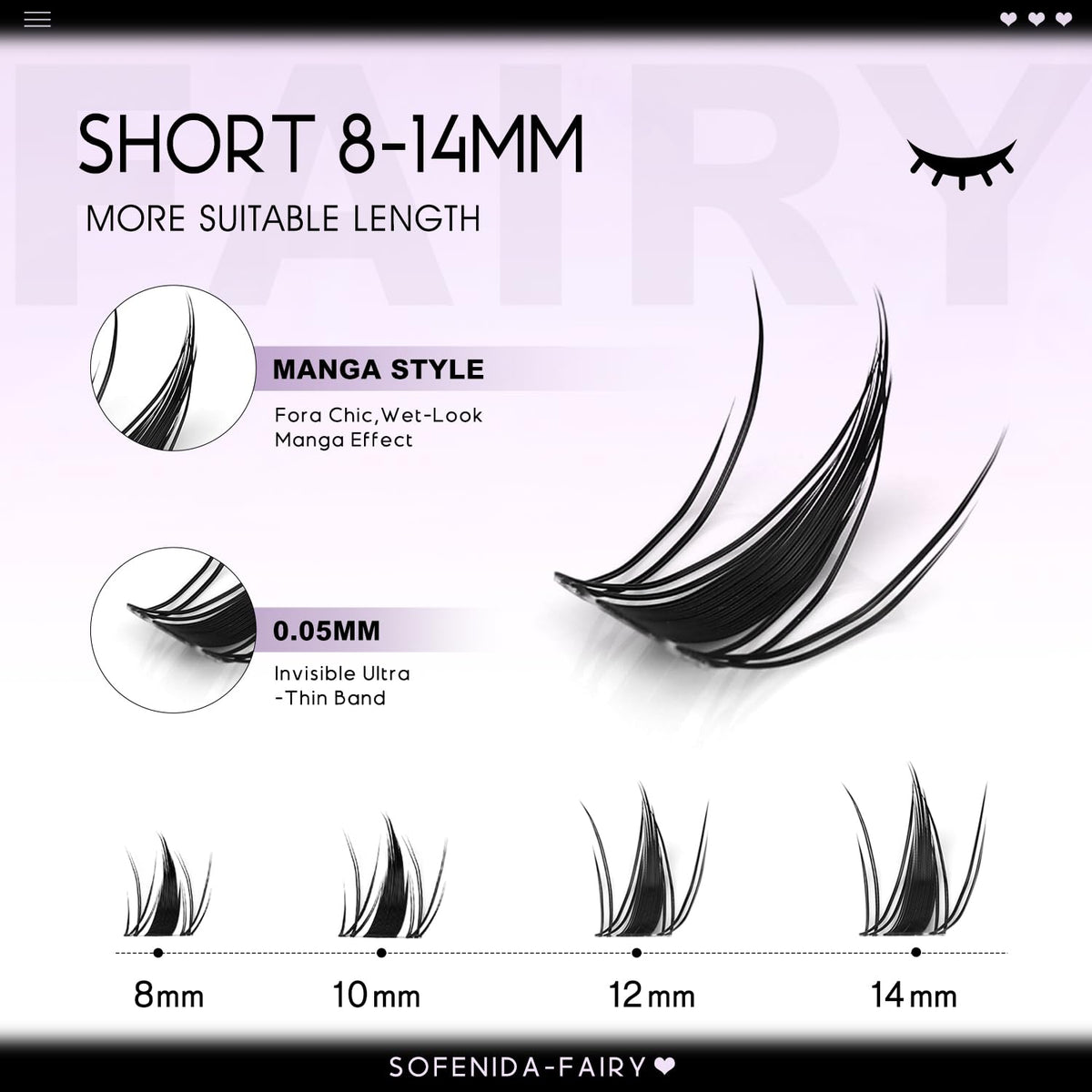 SOFENIDA Fairy Lash Clusters packaging