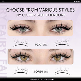 SOFENIDA Fairy Lash Clusters side view