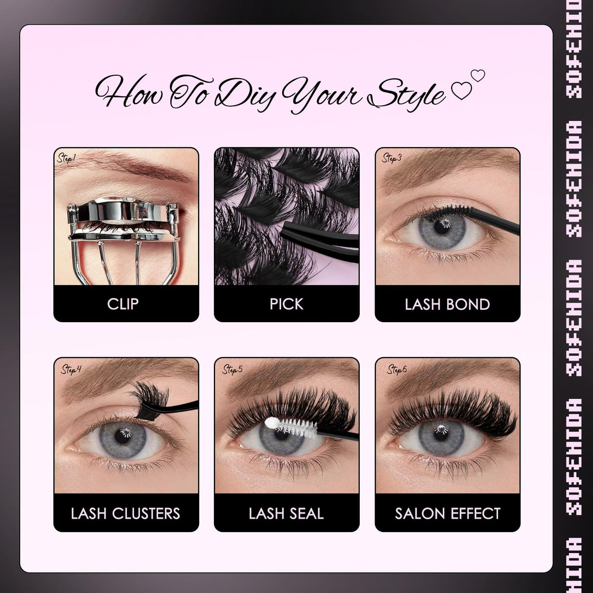 SOFENIDA lash clusters kit contents overview