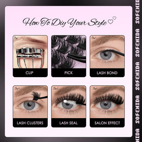 SOFENIDA lash clusters kit contents overview