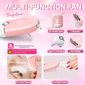 Soft fan brush included in Buqikma Lash Shampoo Kit