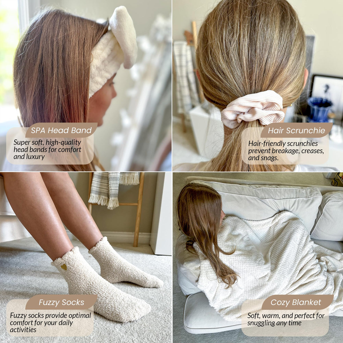 Soft fuzzy socks included in Living Canvas Design gift set