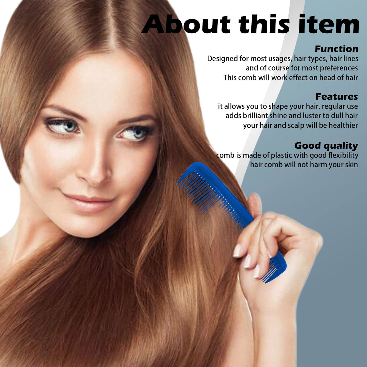 Soft 'N Style comb in use on straight hair