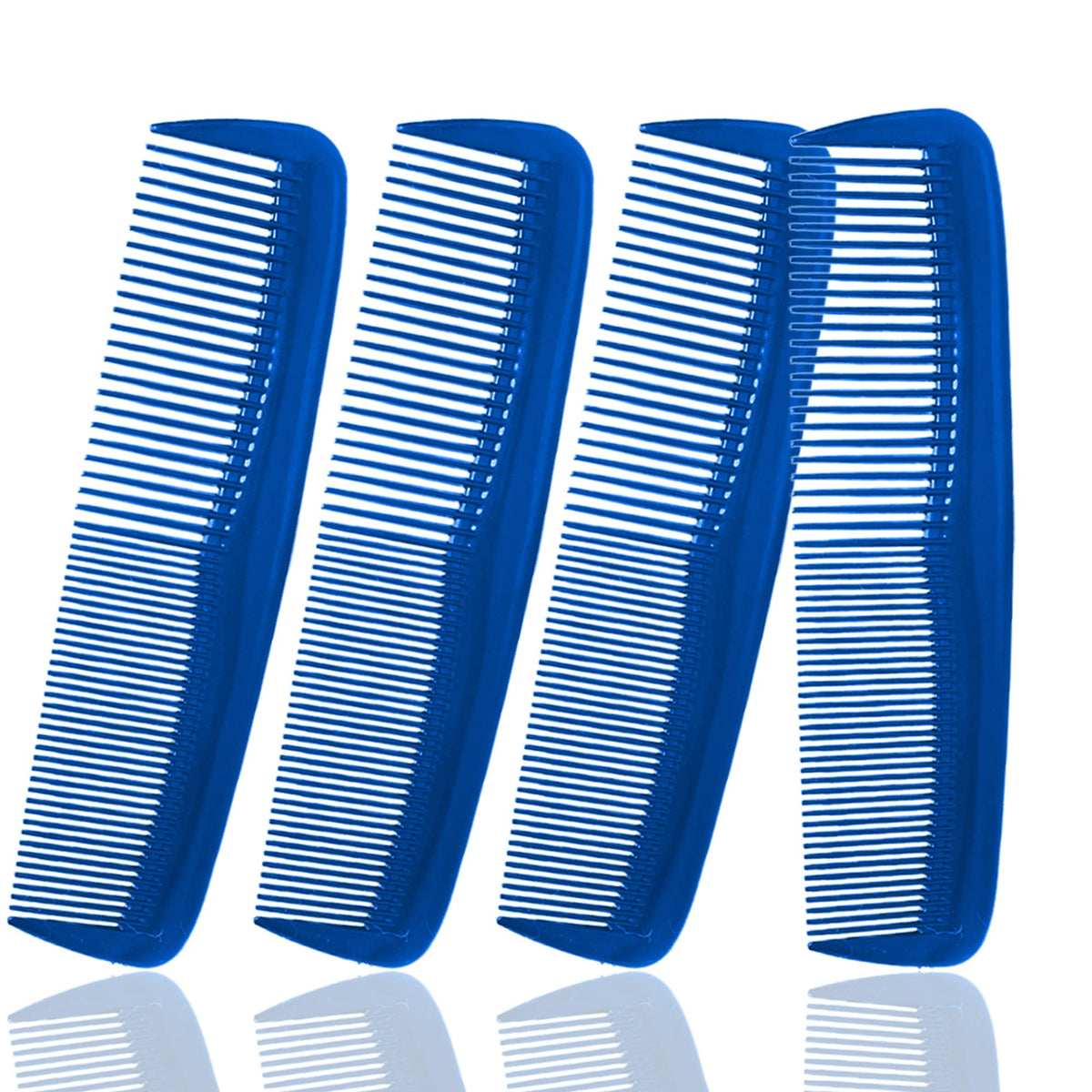 Soft 'N Style Hair Care 4-Pack Comb Set in navy blue