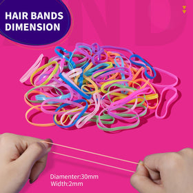 Soft texture of Teenitor elastic hair ties in various colours