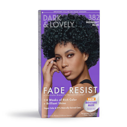 SoftSheen Dark and Lovely Fade Resist Conditioning Colour Midnight Blue 382 packaging front view