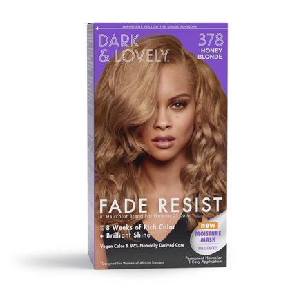 SoftSheen Dark and Lovely Fade Resist Hair Colour Honey Blonde 378 front view