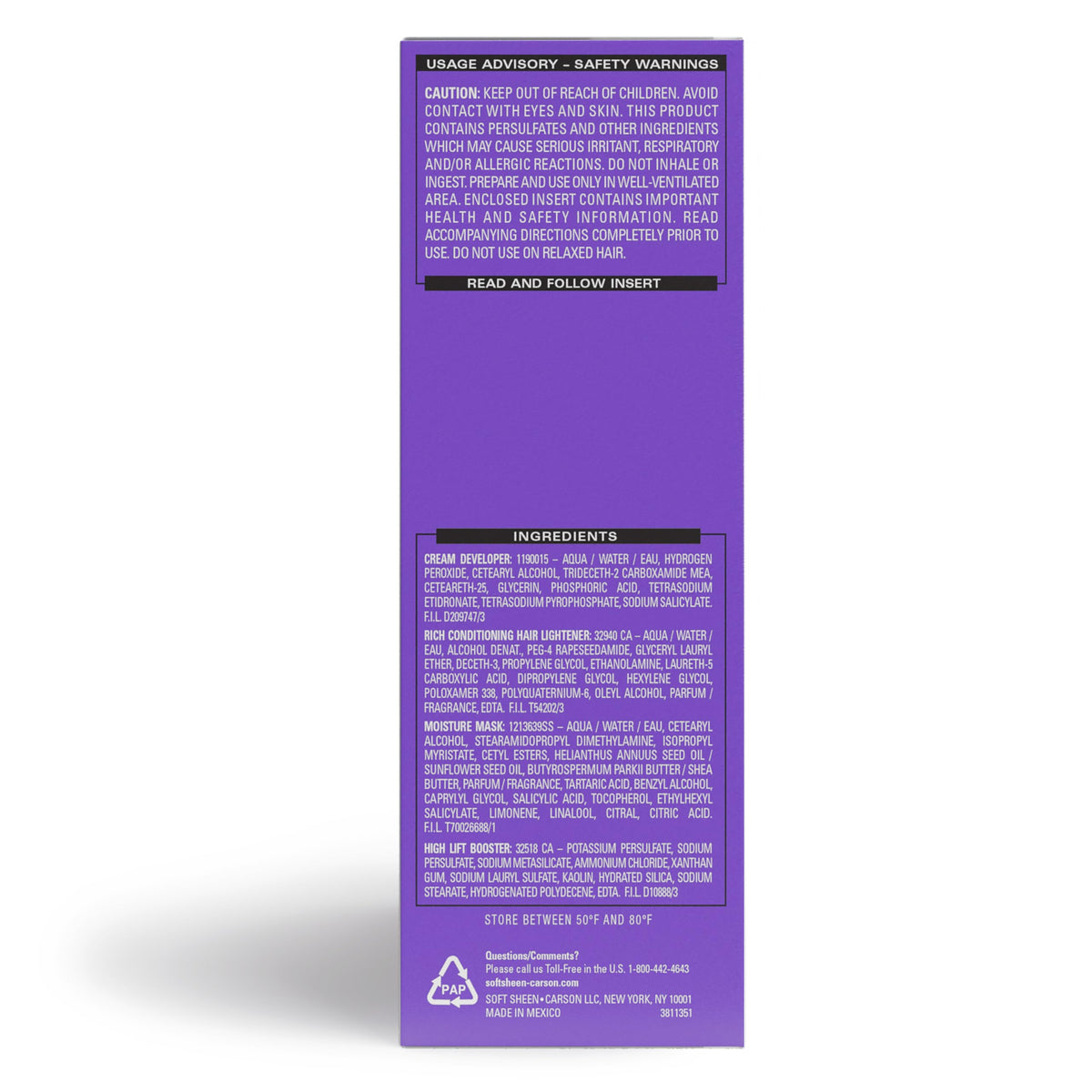 SoftSheen Dark and Lovely Fade Resist Rich Conditioning Color showing texture