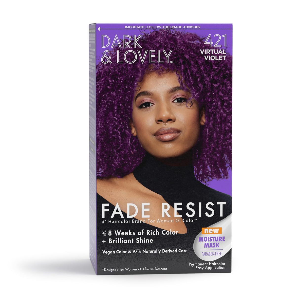 SoftSheen Dark and Lovely Hair Dye Virtual Violet front view