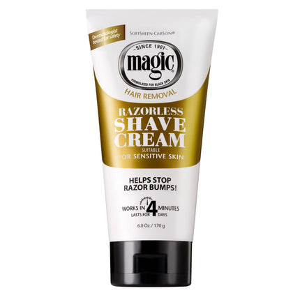 SoftSheen Magic Razorless Shaving Cream 6 Oz front view