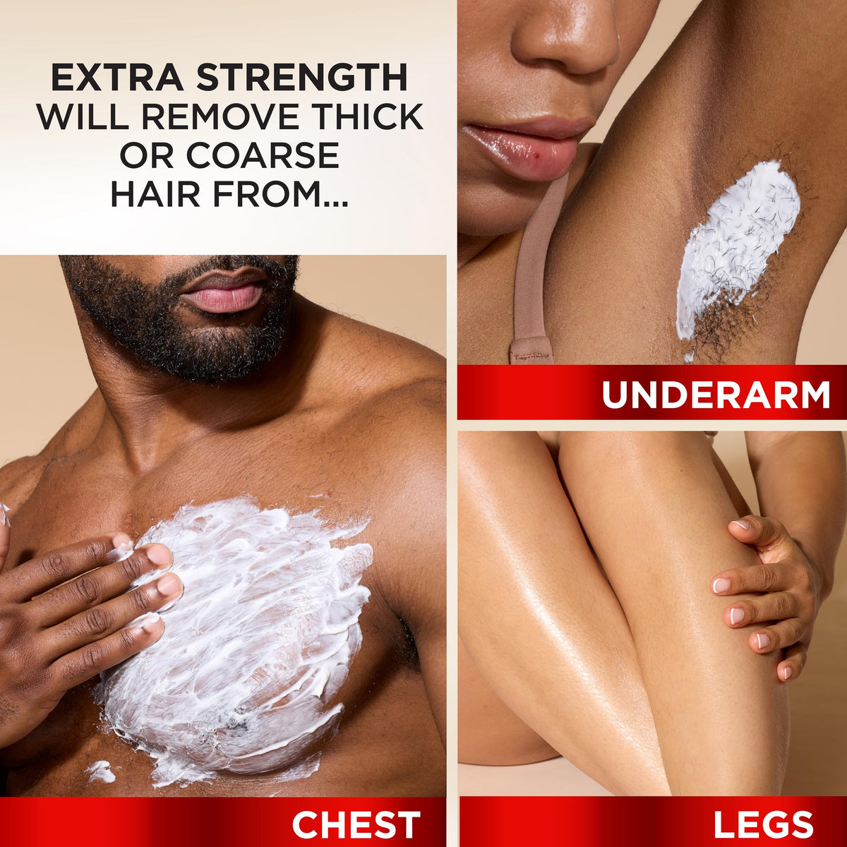 SoftSheen Magic Razorless Shaving Cream application on skin