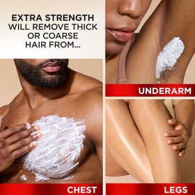 SoftSheen Magic Razorless Shaving Cream application on skin