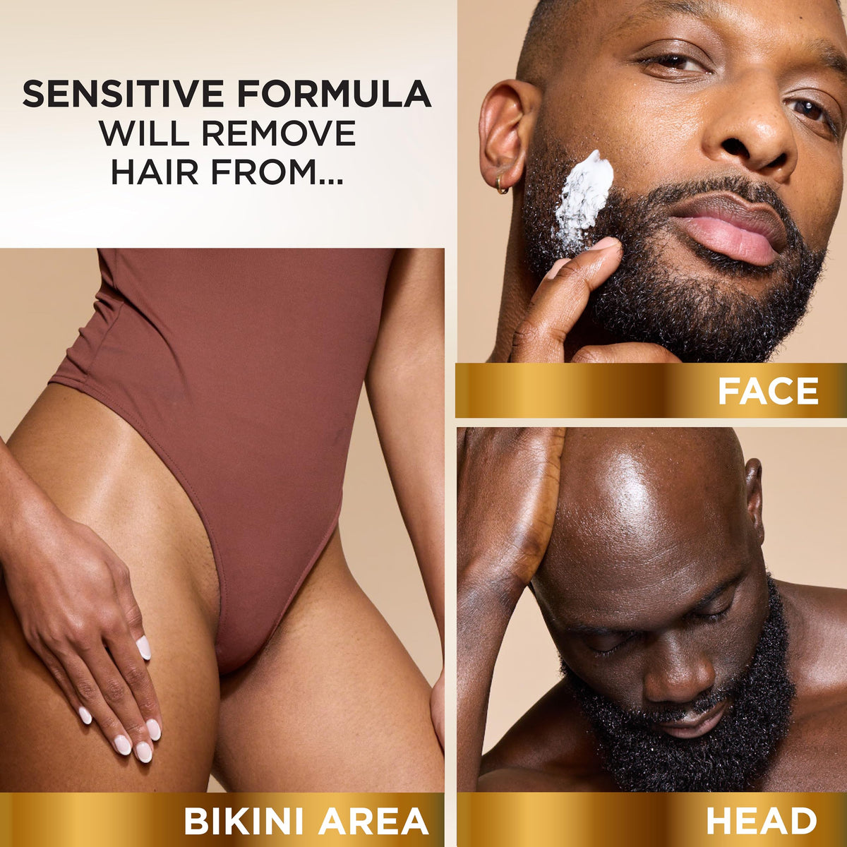 SoftSheen Magic Razorless Shaving Cream application on skin