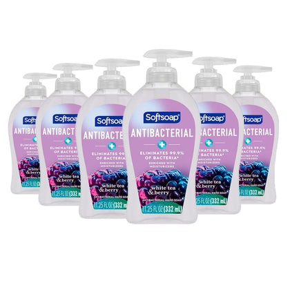 Softsoap Antibacterial Hand Soap 11.25 fl oz White Tea & Berry front view