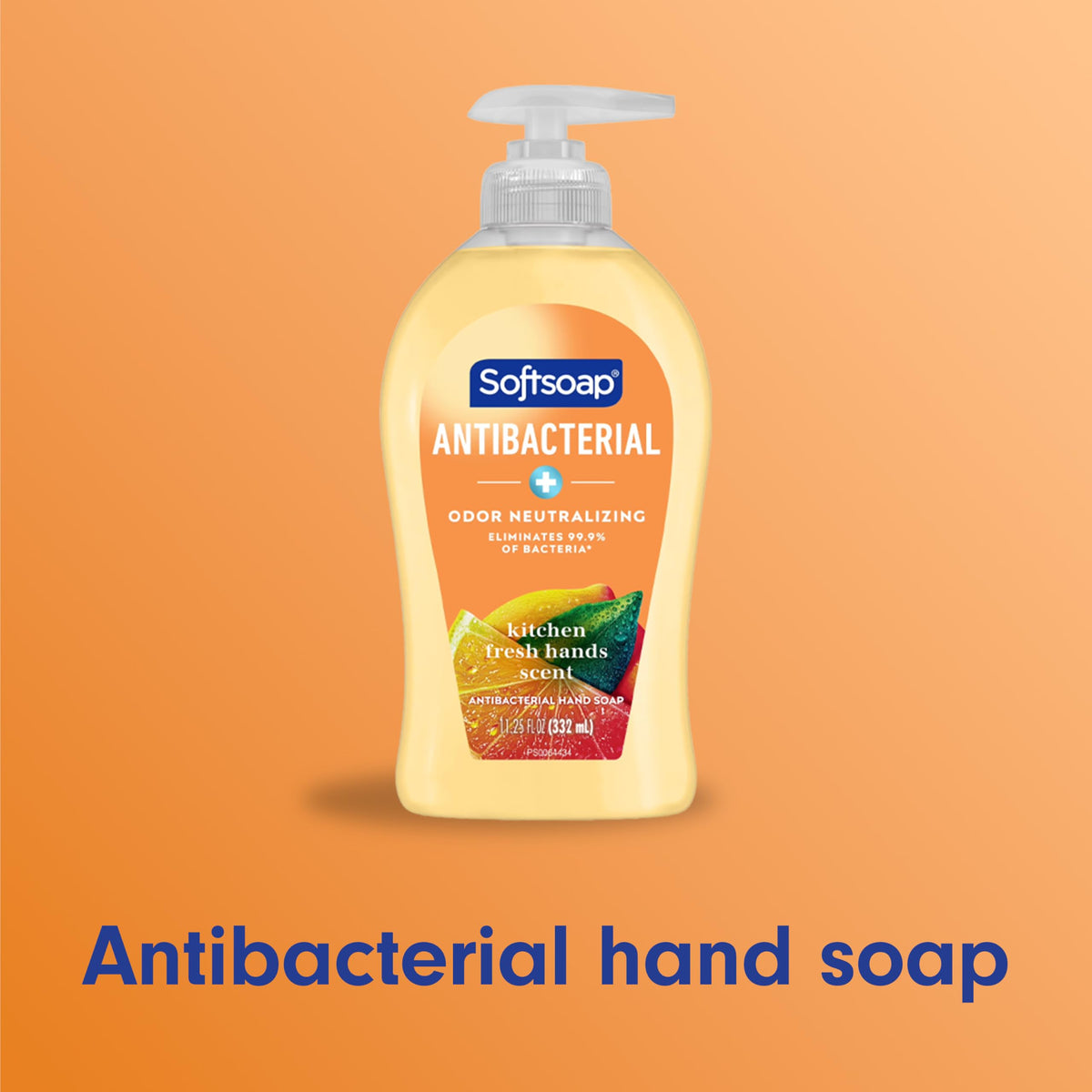 Softsoap Antibacterial Hand Soap pump bottle side view