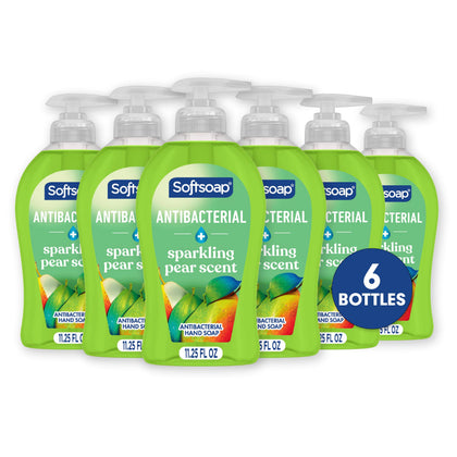 Softsoap Antibacterial Hand Soap Sparkling Pear 11.25 fl oz bottle front view