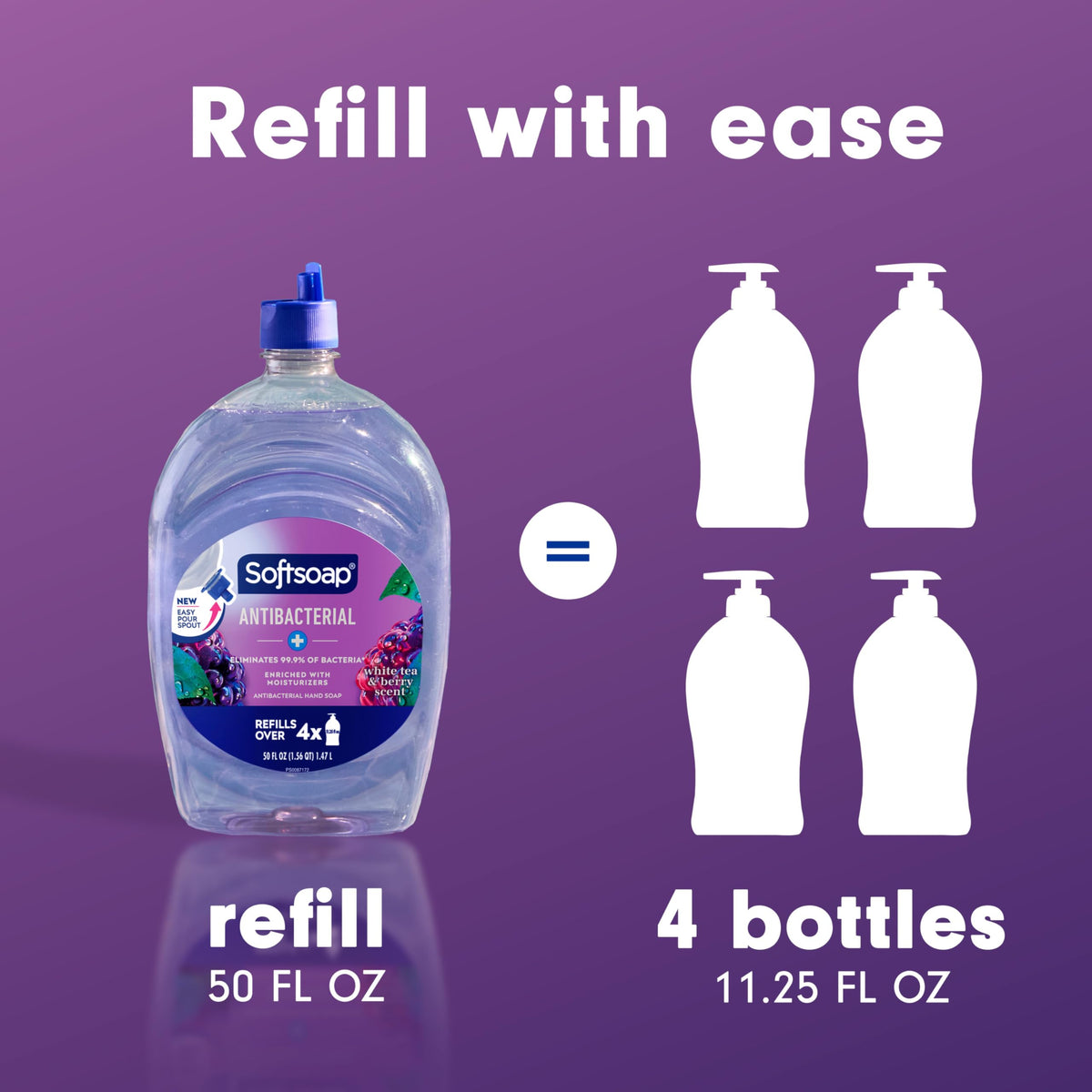 Softsoap Antibacterial Liquid Hand Soap 50 fl oz showing texture