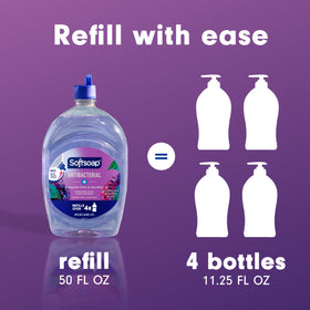 Softsoap Antibacterial Liquid Hand Soap 50 fl oz showing texture