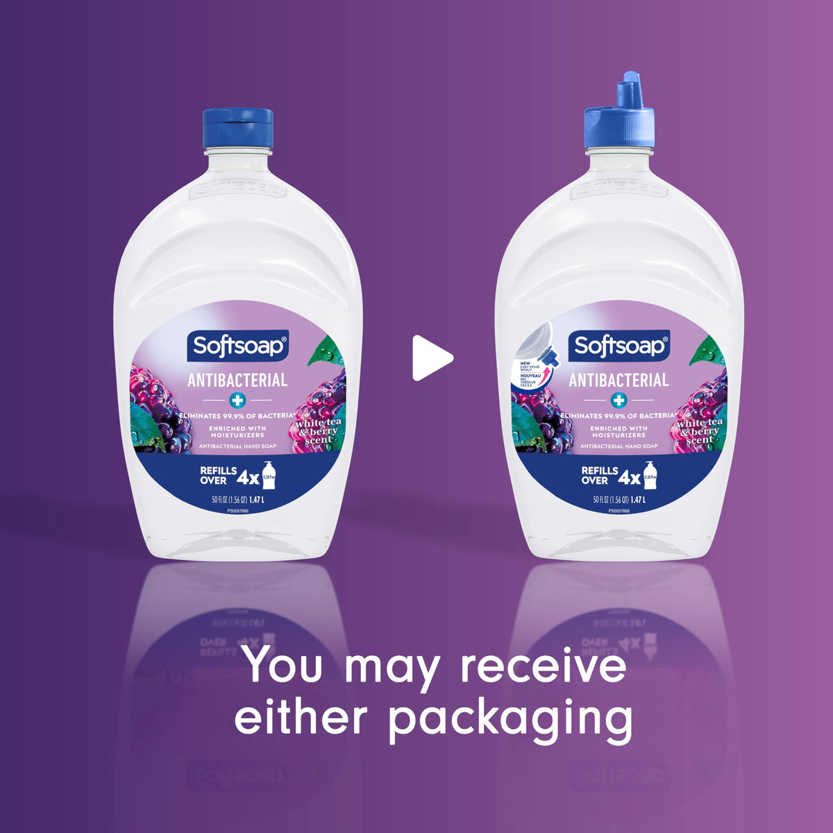 Softsoap Antibacterial Liquid Hand Soap 50 fl oz with White Tea and Berry scent