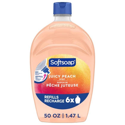 Softsoap Juicy Peach Liquid Hand Soap refill bottle front view