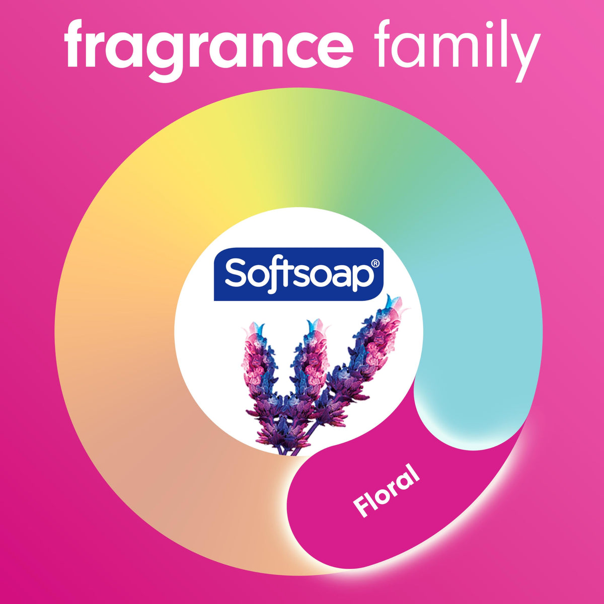 Softsoap Lavender and Shea Liquid Hand Soap bottle on a bathroom sink