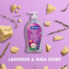 Softsoap Lavender and Shea Liquid Hand Soap packaging details