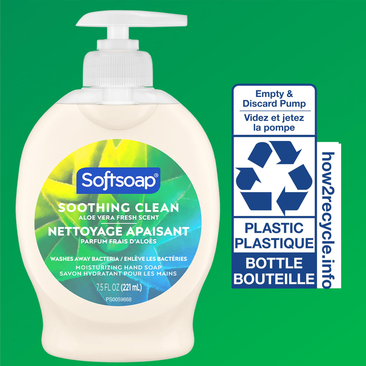 Softsoap Liquid Hand Soap Aloe Vera 7.5 Fl Oz packaging