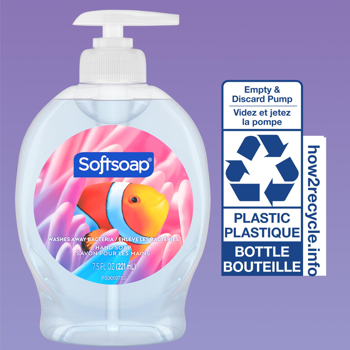 Softsoap Liquid Hand Soap Aquarium Series bottle with lather