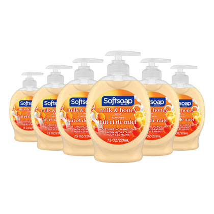 Softsoap Liquid Hand Soap Milk & Honey 7.5oz front view