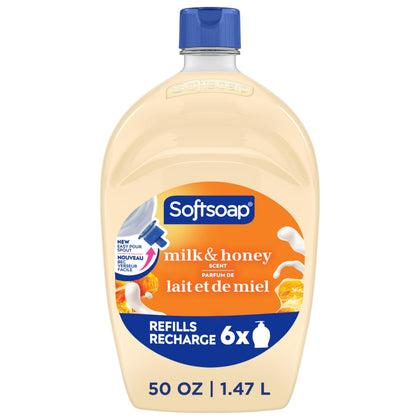 Softsoap Moisturizing Liquid Hand Soap Milk & Honey 50 fl oz front view