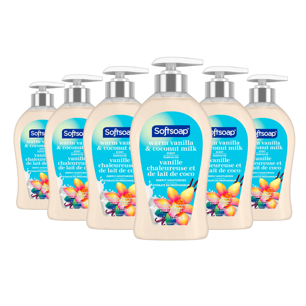 Softsoap Warm Vanilla Coconut Milk Hand Soap 11.25 oz pump bottle front view