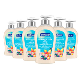 Softsoap Warm Vanilla Coconut Milk Hand Soap 11.25 oz pump bottle front view