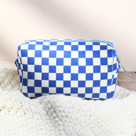 SOIDRAM Checkered Makeup Bag Set showing both bags together