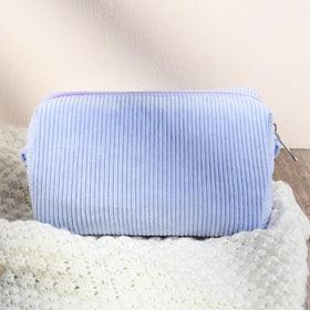 SOIDRAM Corduroy Makeup Bag close-up of fabric texture