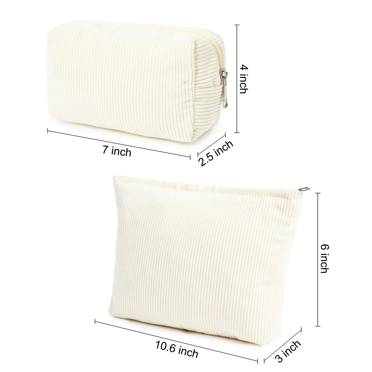SOIDRAM Corduroy Makeup Bag in use during travel