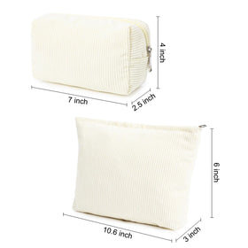 SOIDRAM Corduroy Makeup Bag in use during travel