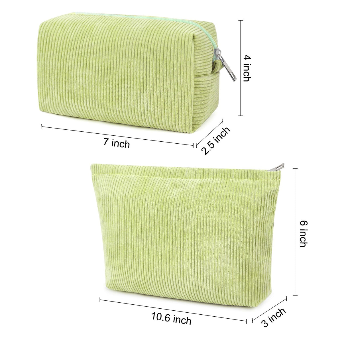 SOIDRAM Corduroy Makeup Bag open showing interior storage
