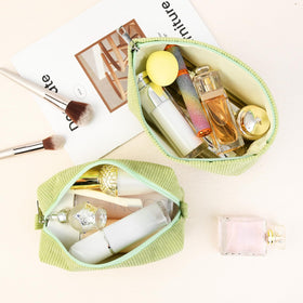 SOIDRAM Corduroy Makeup Bag set displayed together