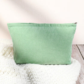SOIDRAM corduroy makeup bags stacked
