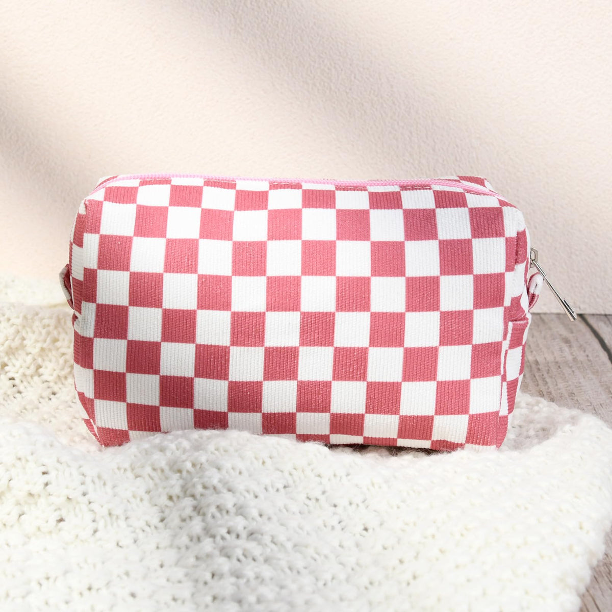 SOIDRAM cosmetic bags stacked for easy storage