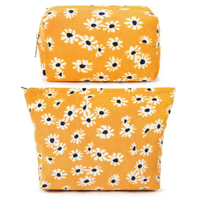 SOIDRAM Flower Makeup Bag Set front view with floral design