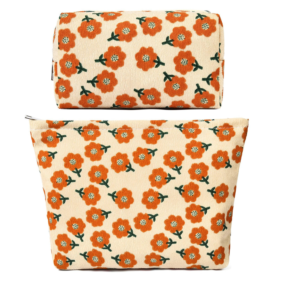 SOIDRAM Flower Makeup Bag Set front view with floral design