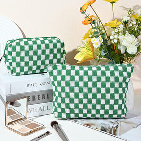 SOIDRAM large capacity makeup bag with zipper opened