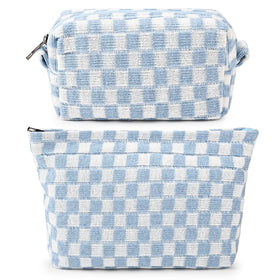 SOIDRAM large checkered makeup bag front view