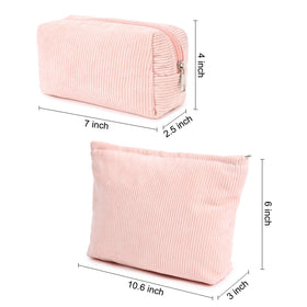 SOIDRAM large corduroy cosmetic bag with zipper