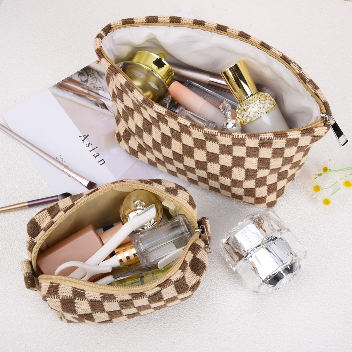 SOIDRAM makeup bag filled with cosmetics