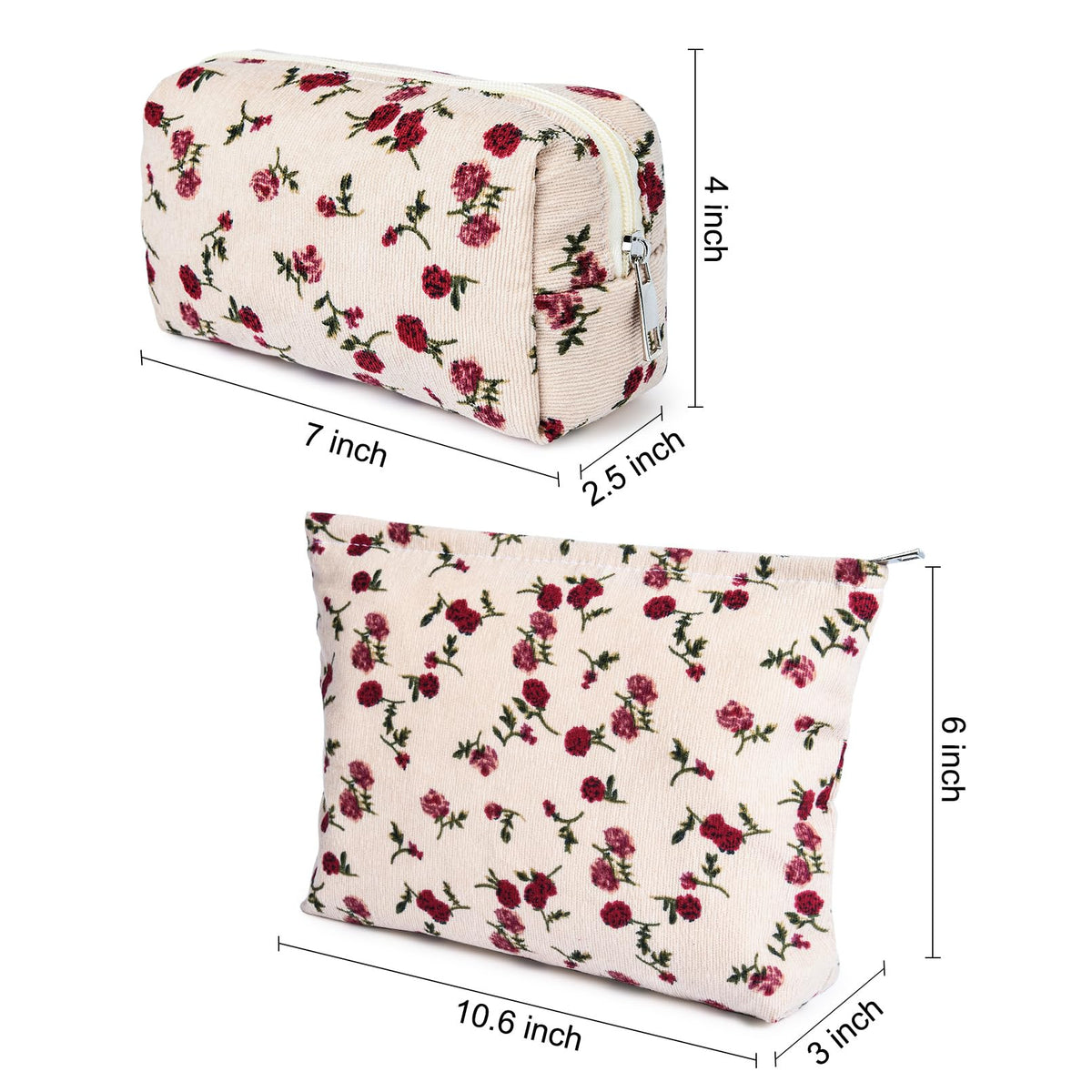 SOIDRAM makeup bag open with items visible