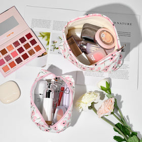 SOIDRAM makeup bag set in travel suitcase