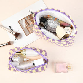 SOIDRAM makeup bag set with metal zipper pulls